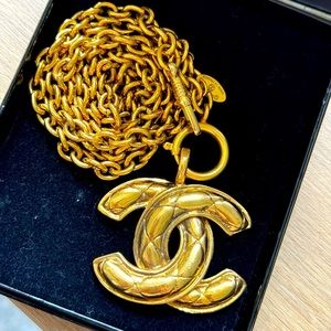 SOLD 24k gold plated coco necklace